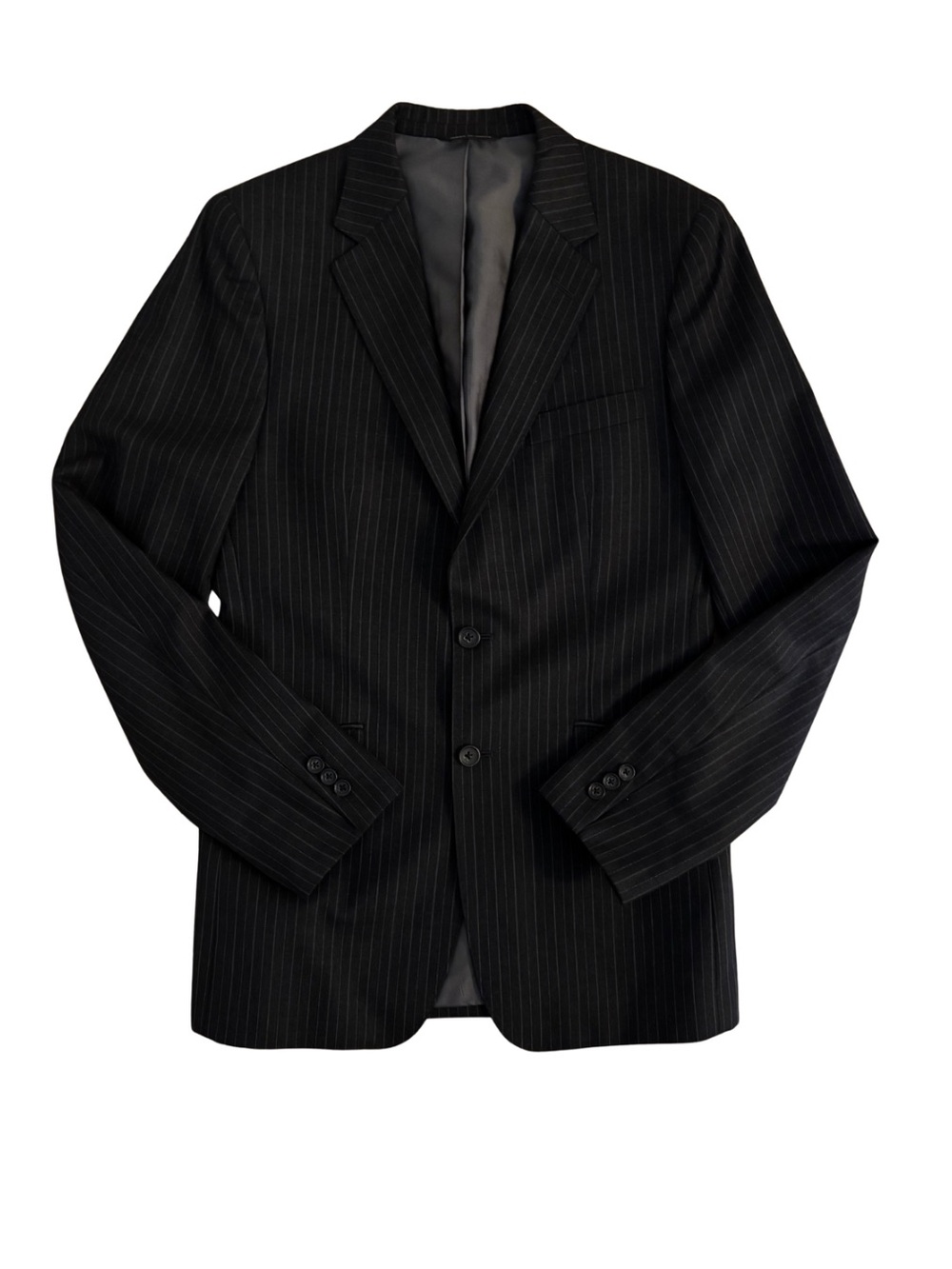 Banana Republic Black Pinstripe Two Button Blazer